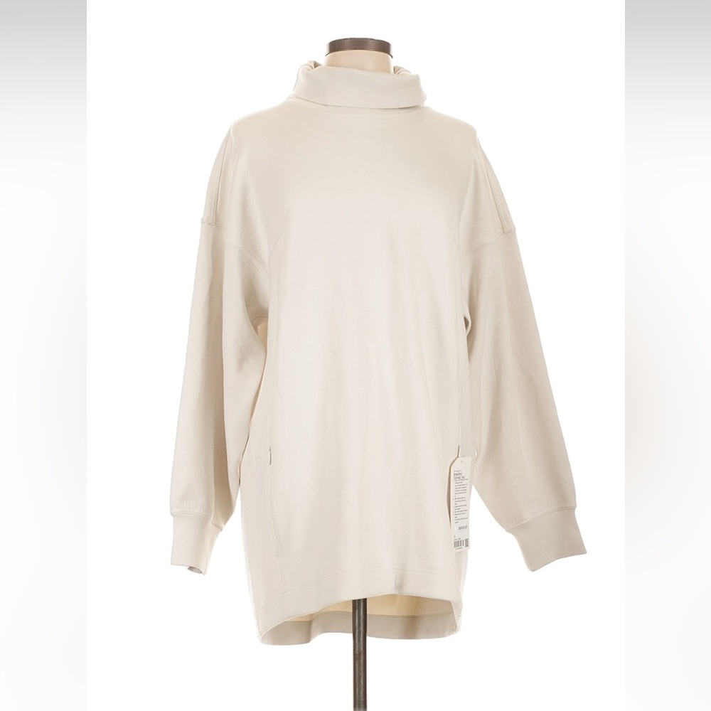 LULULEMON Modal-Blend Turtleneck Tunic Bone Size 12 | NWT  | Zippered Pockets